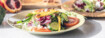 Salat auf einem Teller angerichtet