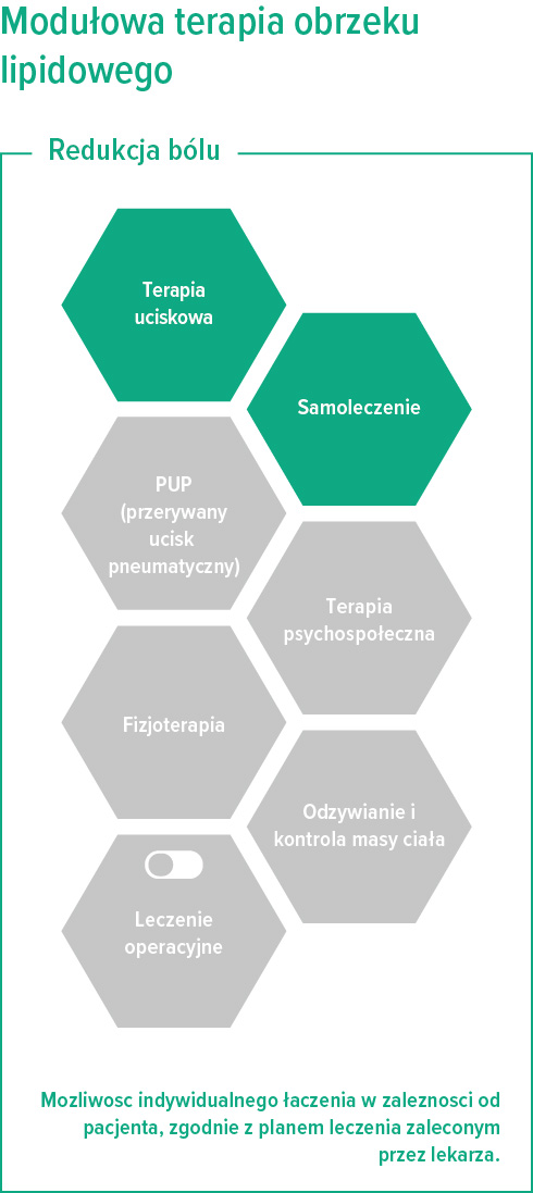 Grafika – modułowa terapia obrzęku lipidowego