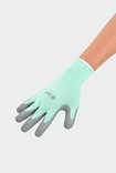 Woman wearing Juzo special glove 