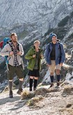 Three hiking men are wearing Juzo Products