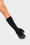 Juzo ScarPrime Seamless, handschoen voor de littekentherapie (lange uitvoering), Zwart
