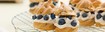 Wholemeal Duo with Blueberries on a baking tray