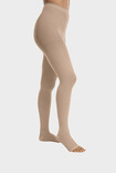 Juzo Basic pantyhose in Almond, with open toe