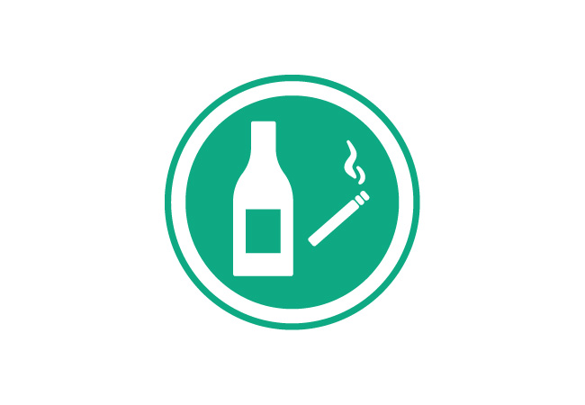 Nicotine and alcohol Icon Nicotine and alcohol Icon