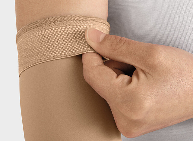 Juzo Comprima Mangas Orla em silicone