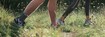 Man jogging in a meadow