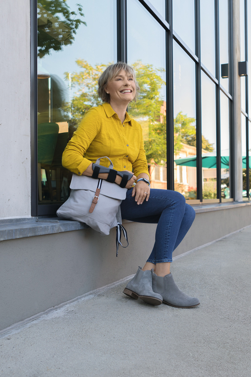 A woman is wearing a wrist brace A woman is wearing a wrist brace