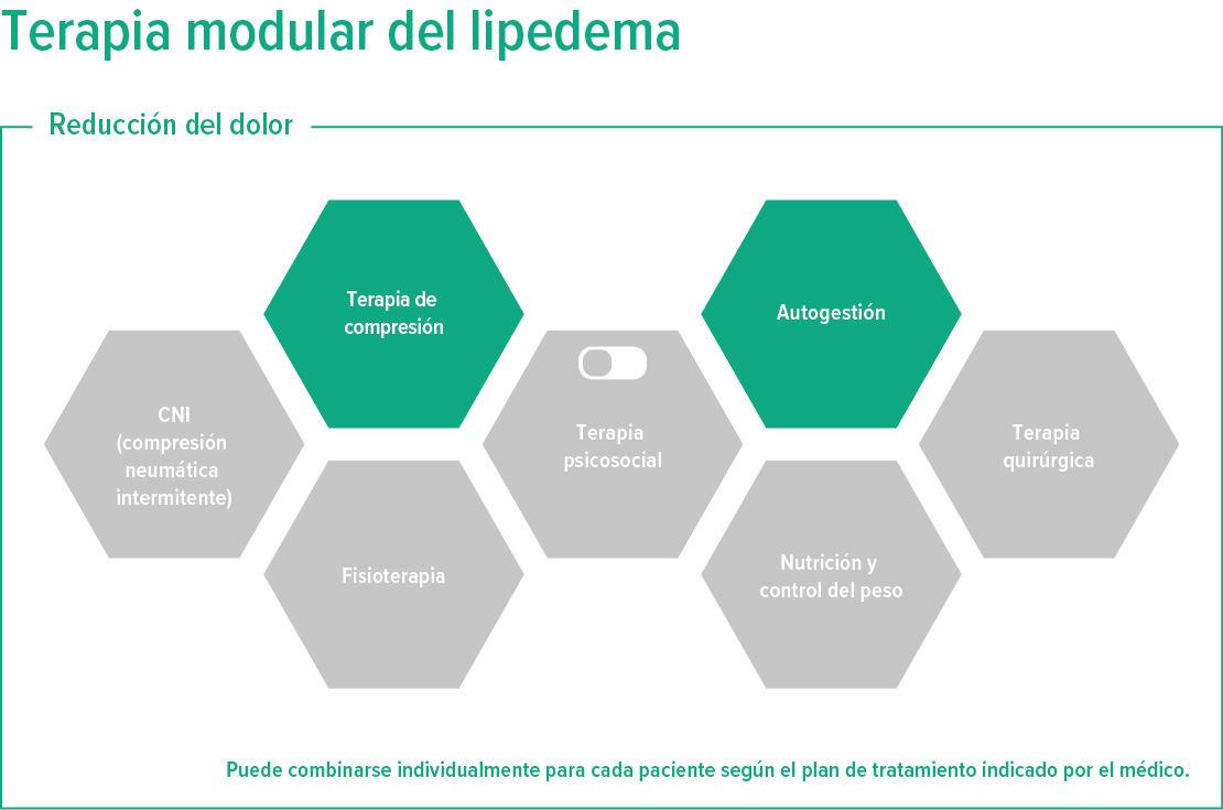 Gráfico de terapia modular del lipedema